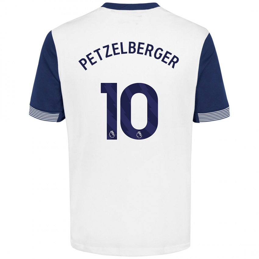 Heren Ramona Petzelberger #10 Wit Blauw Thuisshirt Thuistenue 2024/25 T-Shirt