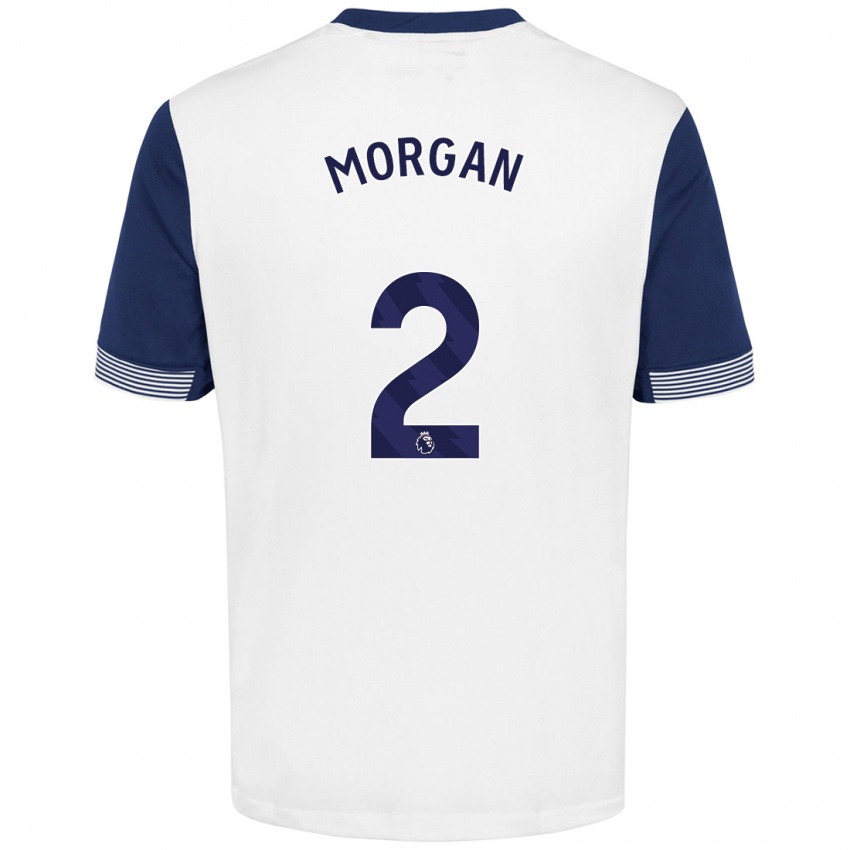 Heren Esther Morgan #2 Wit Blauw Thuisshirt Thuistenue 2024/25 T-Shirt