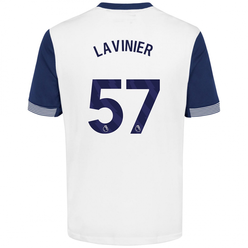 Heren Marcel Lavinier #57 Wit Blauw Thuisshirt Thuistenue 2024/25 T-Shirt