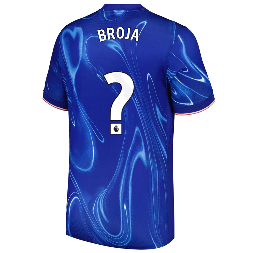 Heren Armando Broja #0 Blauw Wit Thuisshirt Thuistenue 2024/25 T-Shirt