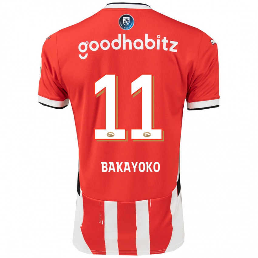 Heren Johan Bakayoko #11 Rood Wit Thuisshirt Thuistenue 2024/25 T-Shirt