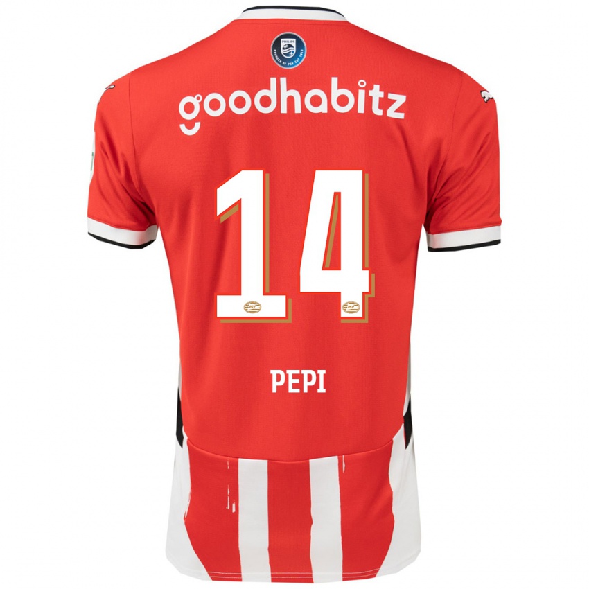 Heren Ricardo Pepi #14 Rood Wit Thuisshirt Thuistenue 2024/25 T-Shirt