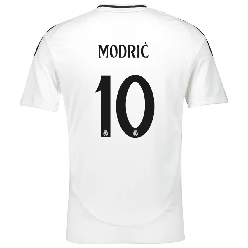 Heren Luka Modric #10 Wit Thuisshirt Thuistenue 2024/25 T-Shirt