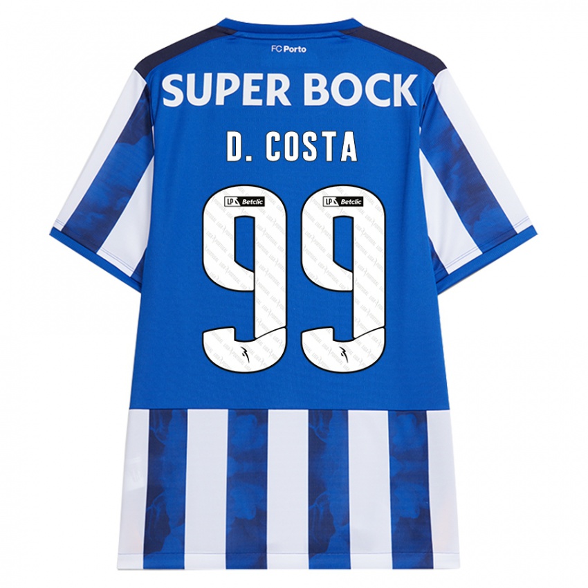 Heren Diogo Costa #99 Blauw Wit Thuisshirt Thuistenue 2024/25 T-Shirt