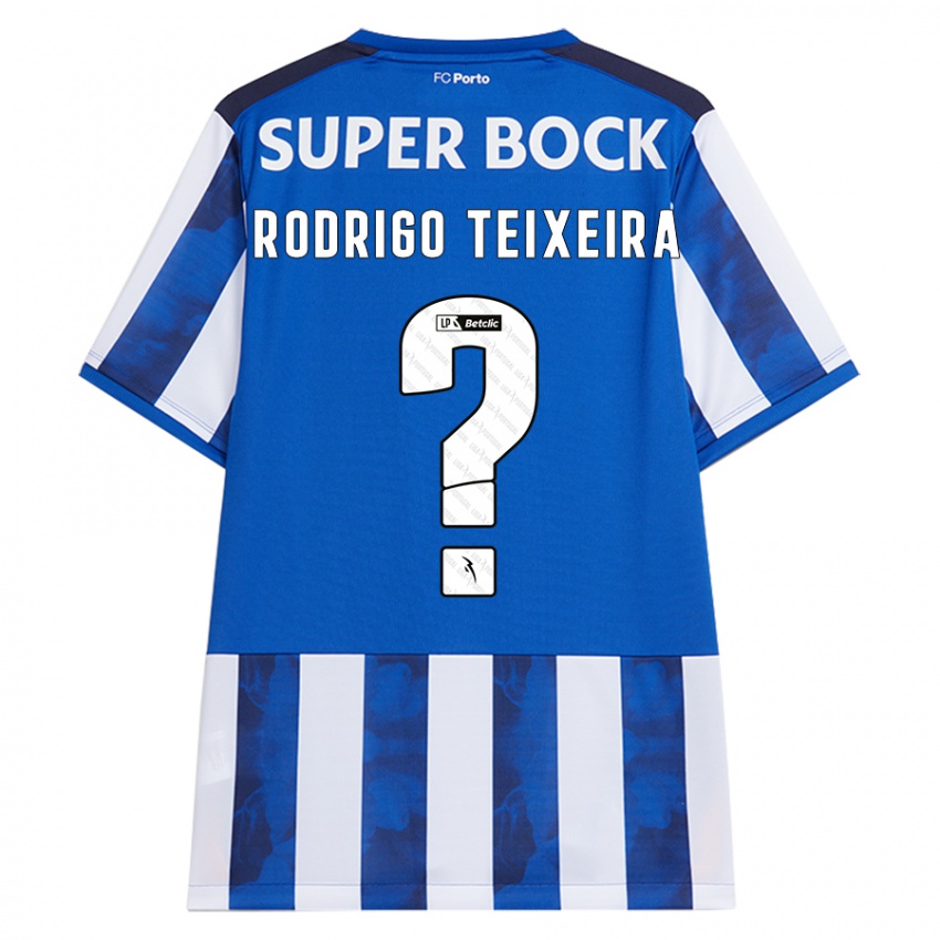 Heren Rodrigo Teixeira #0 Blauw Wit Thuisshirt Thuistenue 2024/25 T-Shirt