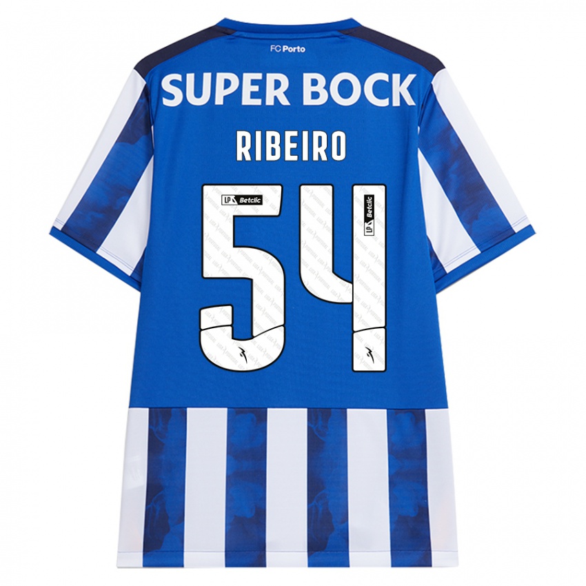 Heren António Ribeiro #54 Blauw Wit Thuisshirt Thuistenue 2024/25 T-Shirt