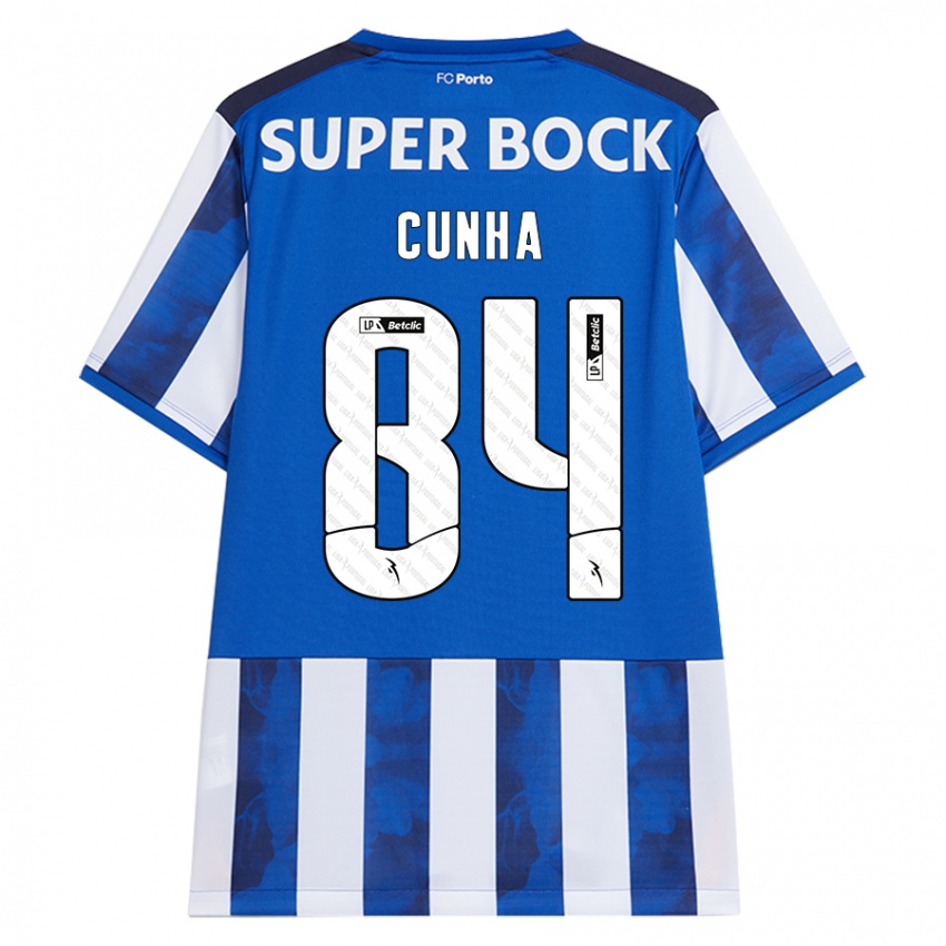 Heren Martim Cunha #84 Blauw Wit Thuisshirt Thuistenue 2024/25 T-Shirt