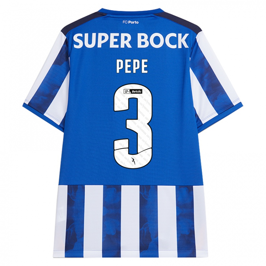 Heren Pepe #3 Blauw Wit Thuisshirt Thuistenue 2024/25 T-Shirt