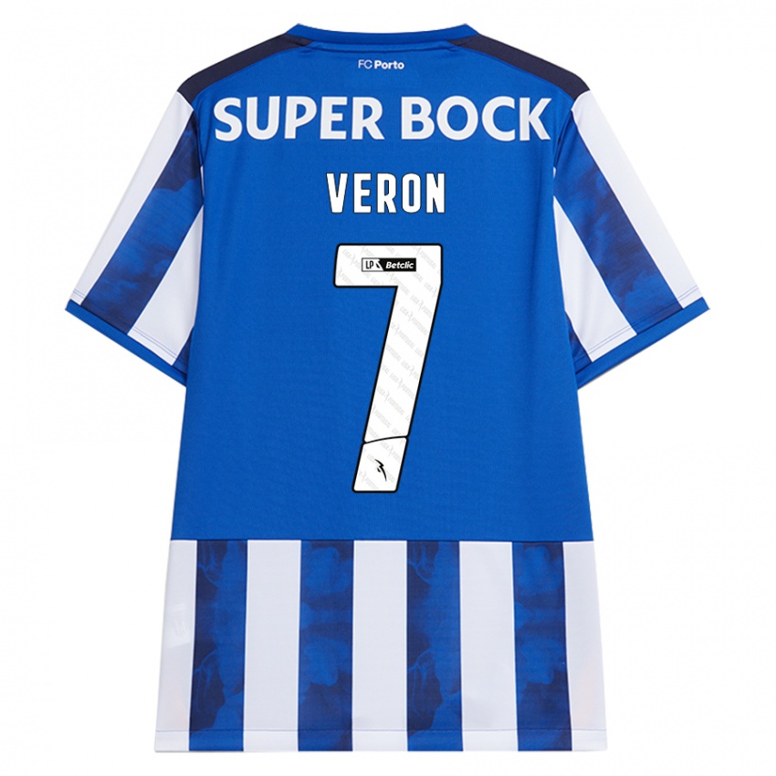 Heren Gabriel Veron #7 Blauw Wit Thuisshirt Thuistenue 2024/25 T-Shirt