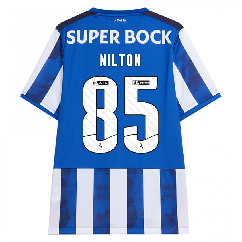 Heren Nilton #85 Blauw Wit Thuisshirt Thuistenue 2024/25 T-Shirt