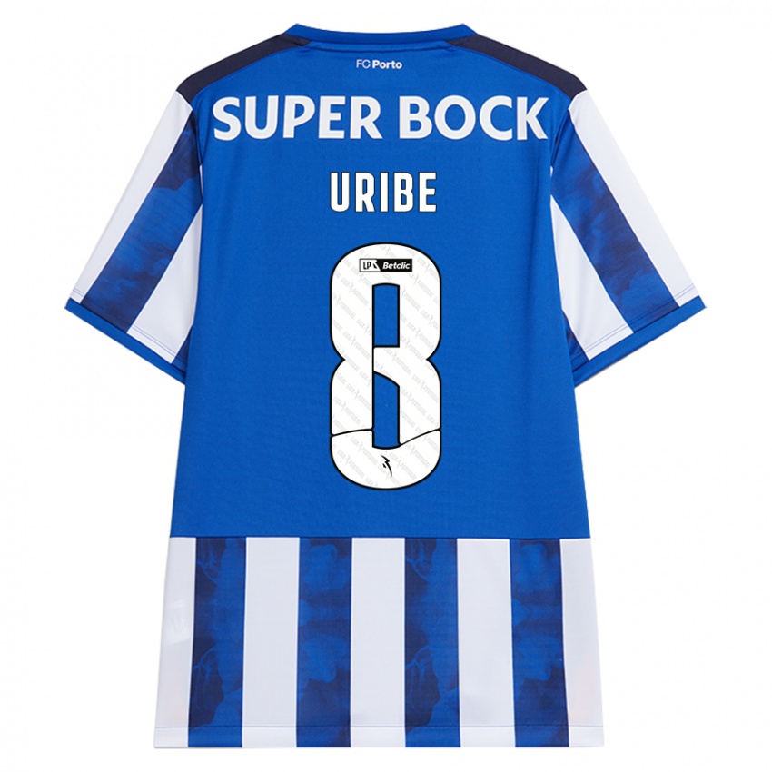 Heren Mateus Uribe #8 Blauw Wit Thuisshirt Thuistenue 2024/25 T-Shirt