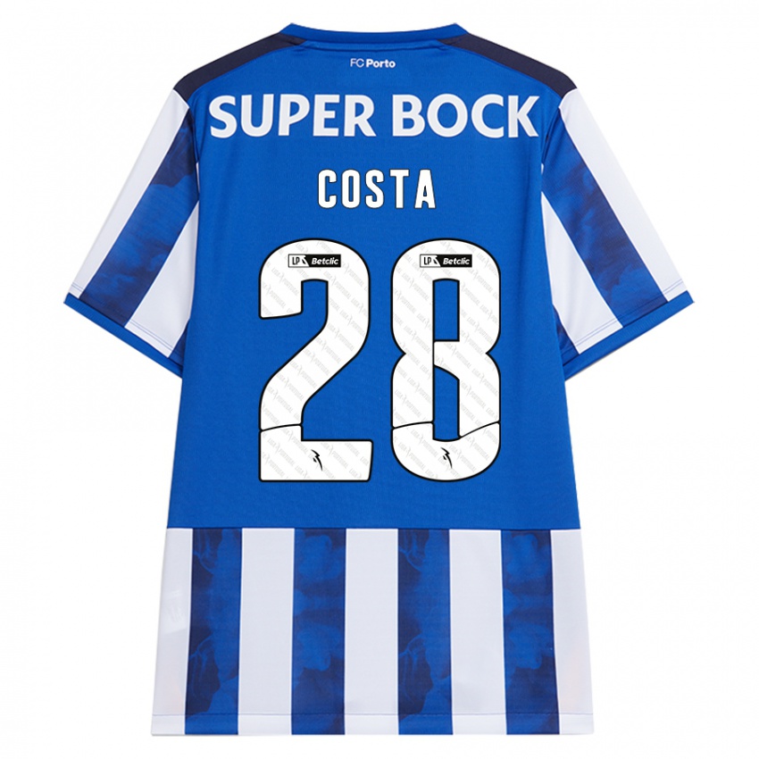 Heren Bruno Costa #28 Blauw Wit Thuisshirt Thuistenue 2024/25 T-Shirt