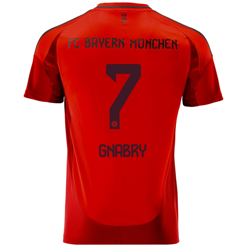 Heren Serge Gnabry #7 Rood Thuisshirt Thuistenue 2024/25 T-Shirt