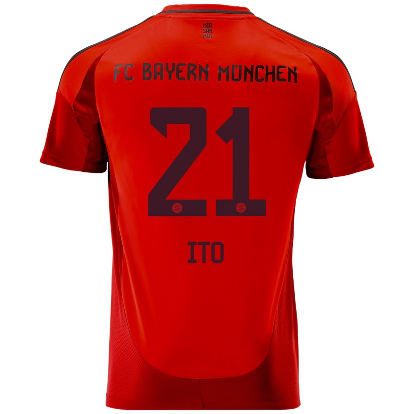 Heren Hiroki Ito #21 Rood Thuisshirt Thuistenue 2024/25 T-Shirt