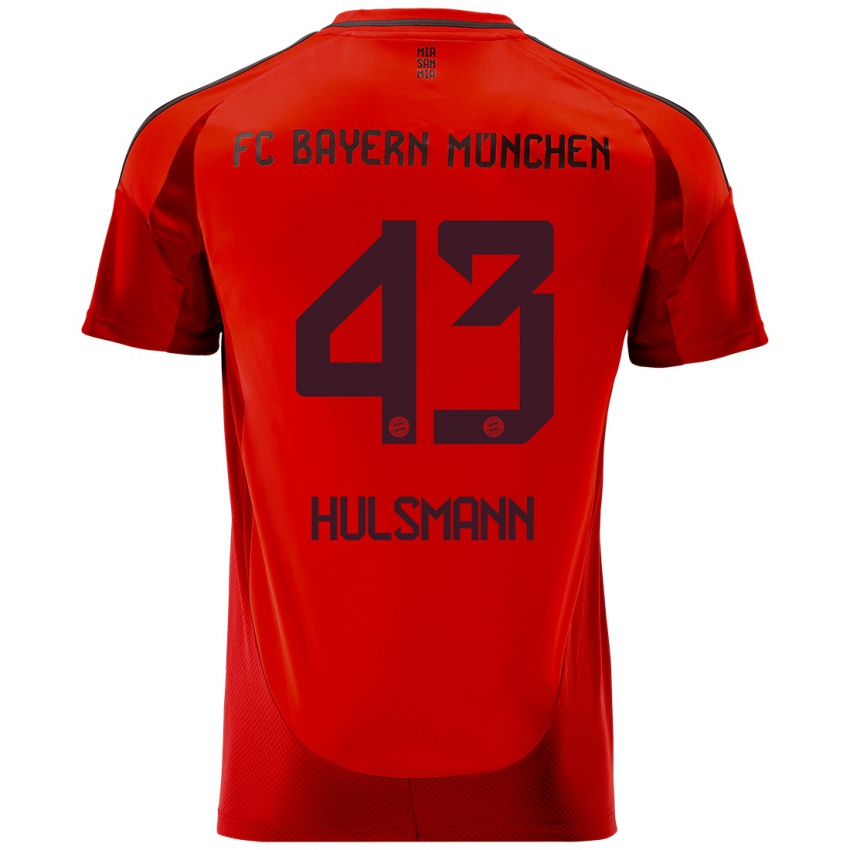 Heren Tom Hulsmann #43 Rood Thuisshirt Thuistenue 2024/25 T-Shirt