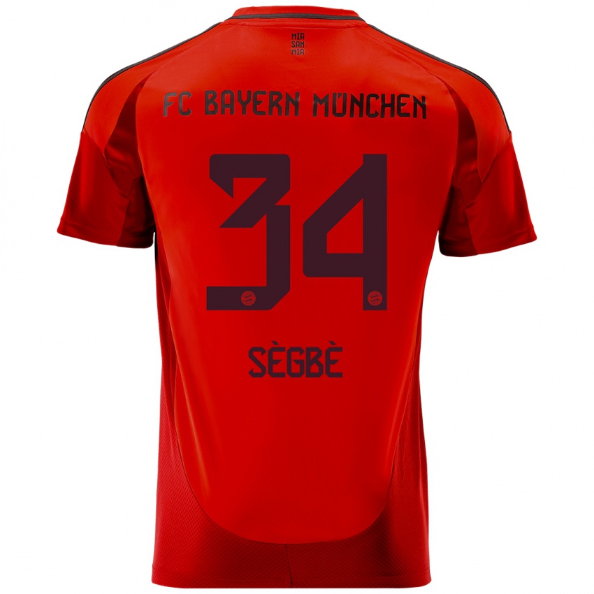 Heren Désiré Sègbè #34 Rood Thuisshirt Thuistenue 2024/25 T-Shirt