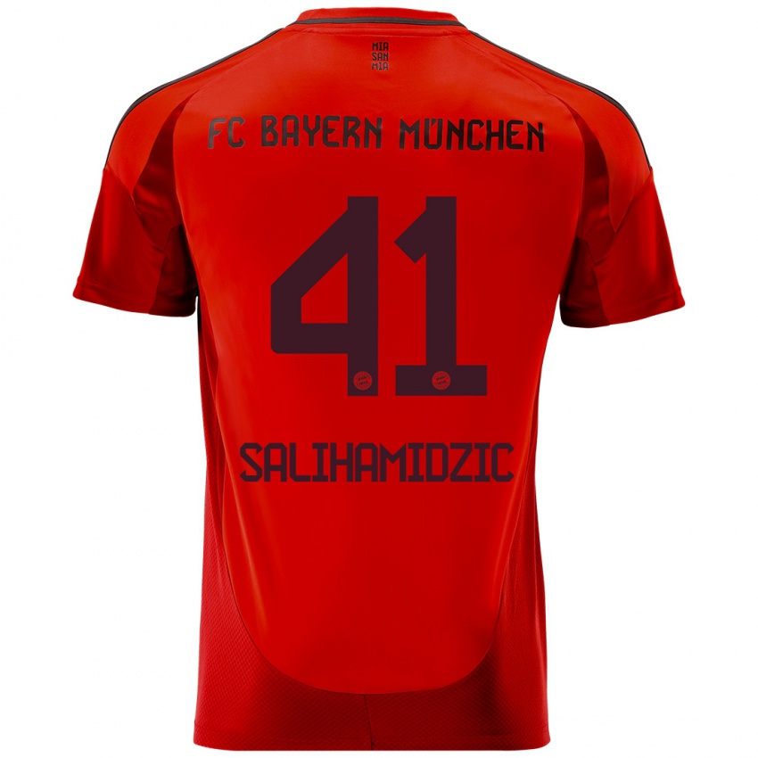 Heren Nick Salihamidzic #41 Rood Thuisshirt Thuistenue 2024/25 T-Shirt