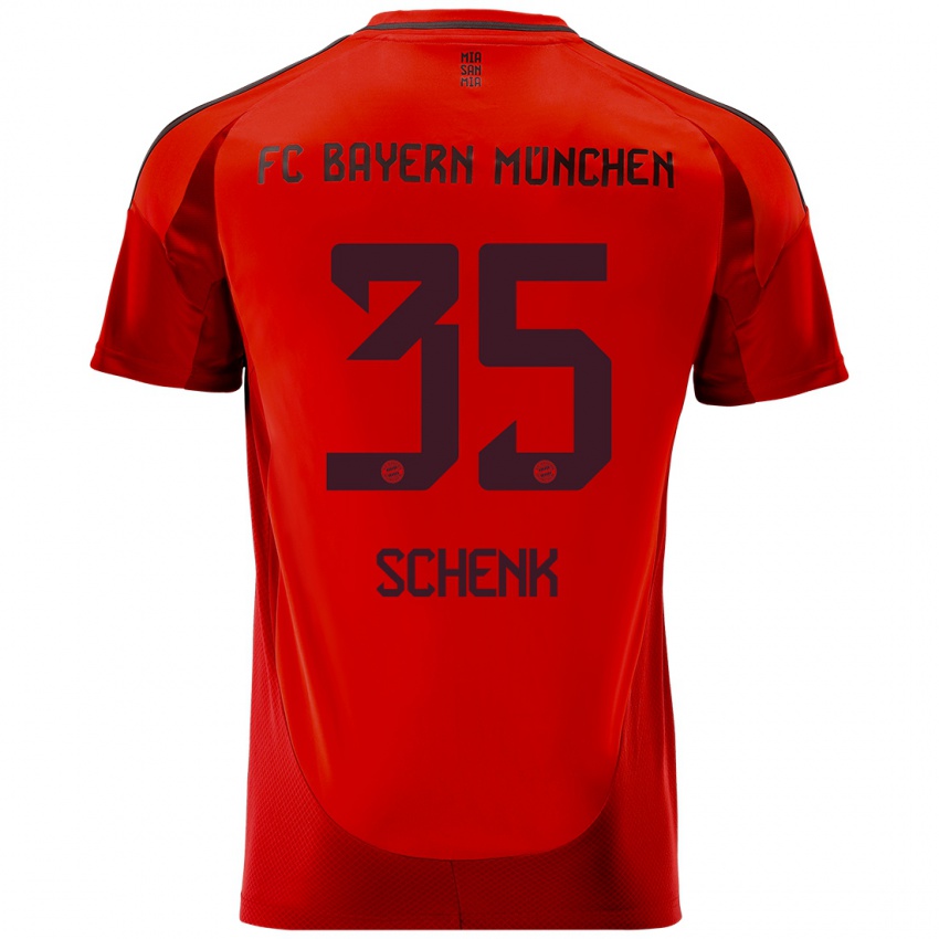 Heren Johannes Schenk #35 Rood Thuisshirt Thuistenue 2024/25 T-Shirt