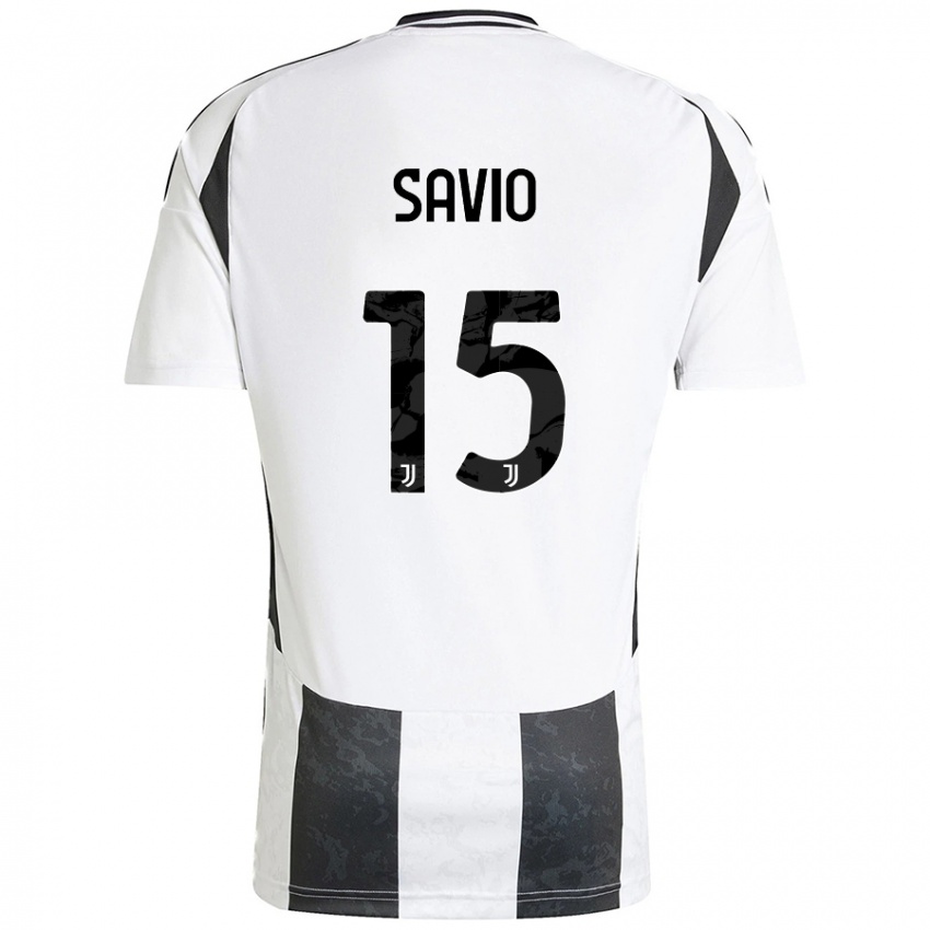 Heren Federico Savio #15 Wit Zwart Thuisshirt Thuistenue 2024/25 T-Shirt