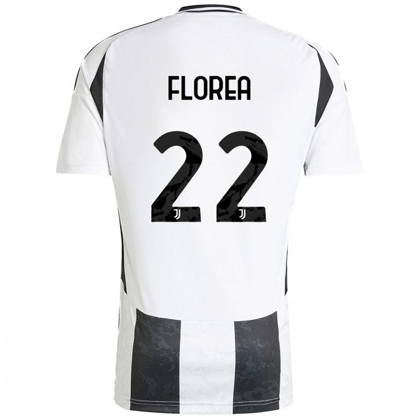 Heren Andrei Florea #22 Wit Zwart Thuisshirt Thuistenue 2024/25 T-Shirt