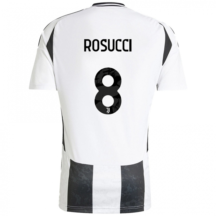 Heren Martina Rosucci #8 Wit Zwart Thuisshirt Thuistenue 2024/25 T-Shirt