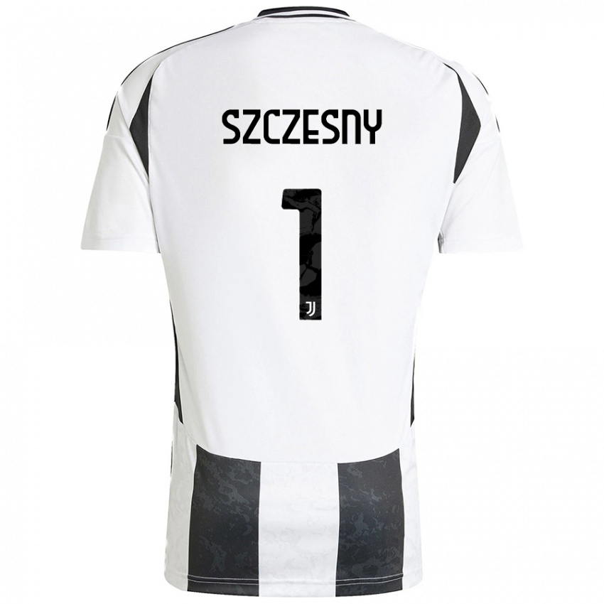 Heren Wojciech Szczesny #1 Wit Zwart Thuisshirt Thuistenue 2024/25 T-Shirt