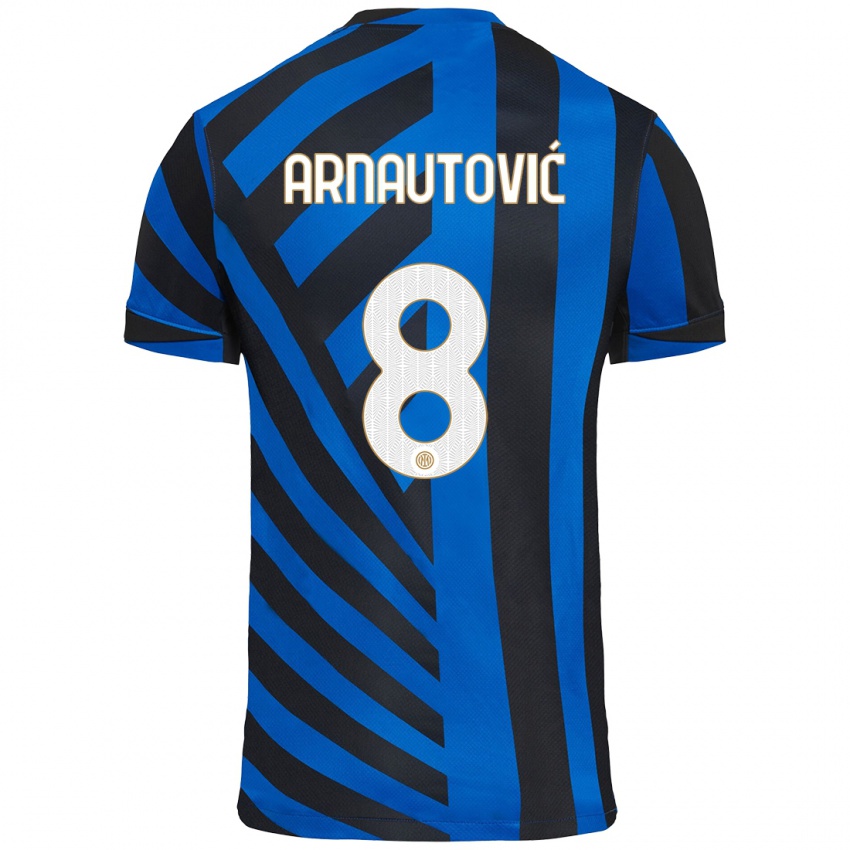 Heren Marko Arnautovic #8 Blauw Zwart Thuisshirt Thuistenue 2024/25 T-Shirt