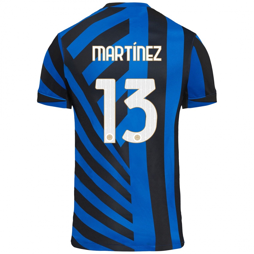 Heren Josep Martínez #13 Blauw Zwart Thuisshirt Thuistenue 2024/25 T-Shirt