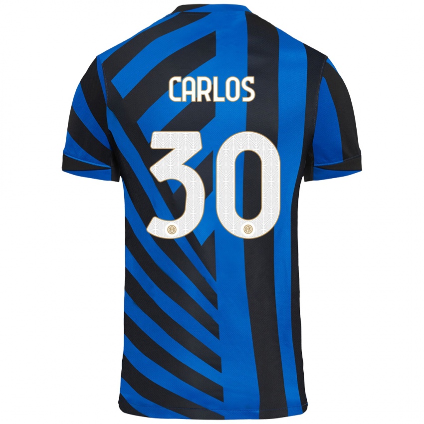 Heren Carlos Augusto #30 Blauw Zwart Thuisshirt Thuistenue 2024/25 T-Shirt