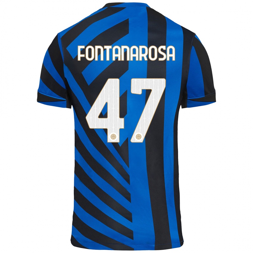 Heren Alessandro Fontanarosa #47 Blauw Zwart Thuisshirt Thuistenue 2024/25 T-Shirt