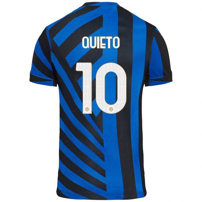 Heren Daniele Quieto #10 Blauw Zwart Thuisshirt Thuistenue 2024/25 T-Shirt