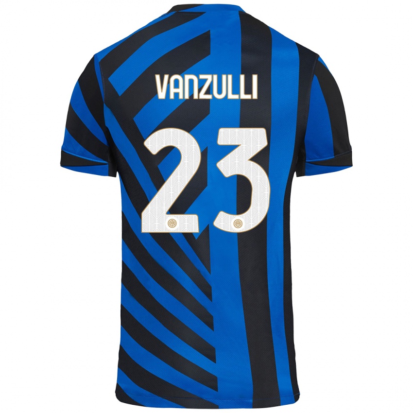 Heren Marco Vanzulli #23 Blauw Zwart Thuisshirt Thuistenue 2024/25 T-Shirt