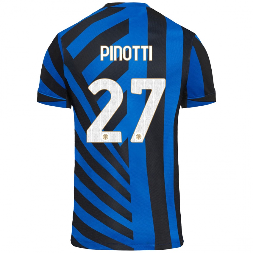 Heren Manuel Pinotti #27 Blauw Zwart Thuisshirt Thuistenue 2024/25 T-Shirt