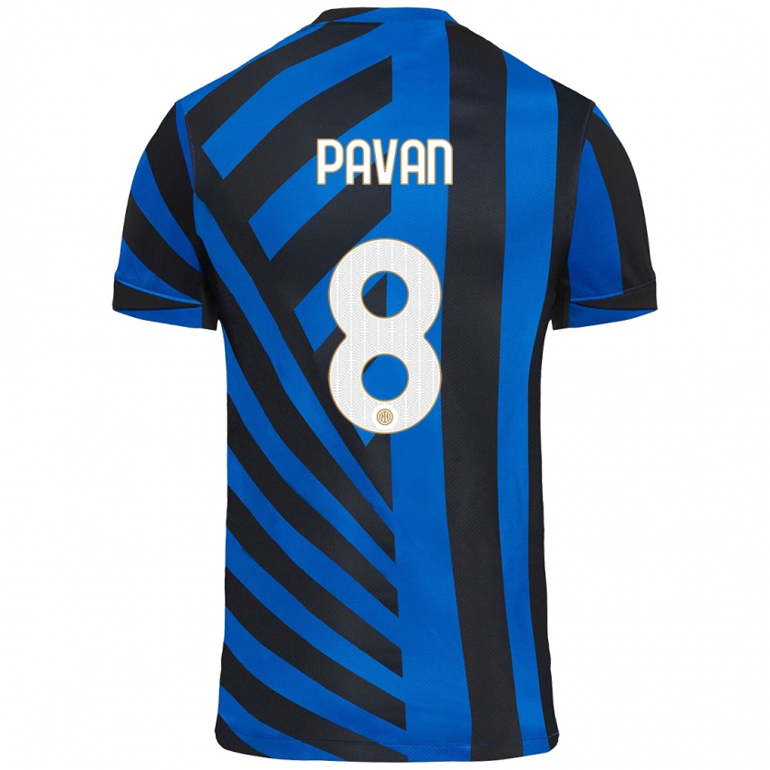 Heren Matilde Pavan #8 Blauw Zwart Thuisshirt Thuistenue 2024/25 T-Shirt