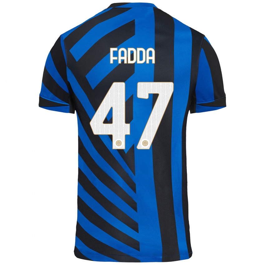 Heren Paola Fadda #47 Blauw Zwart Thuisshirt Thuistenue 2024/25 T-Shirt