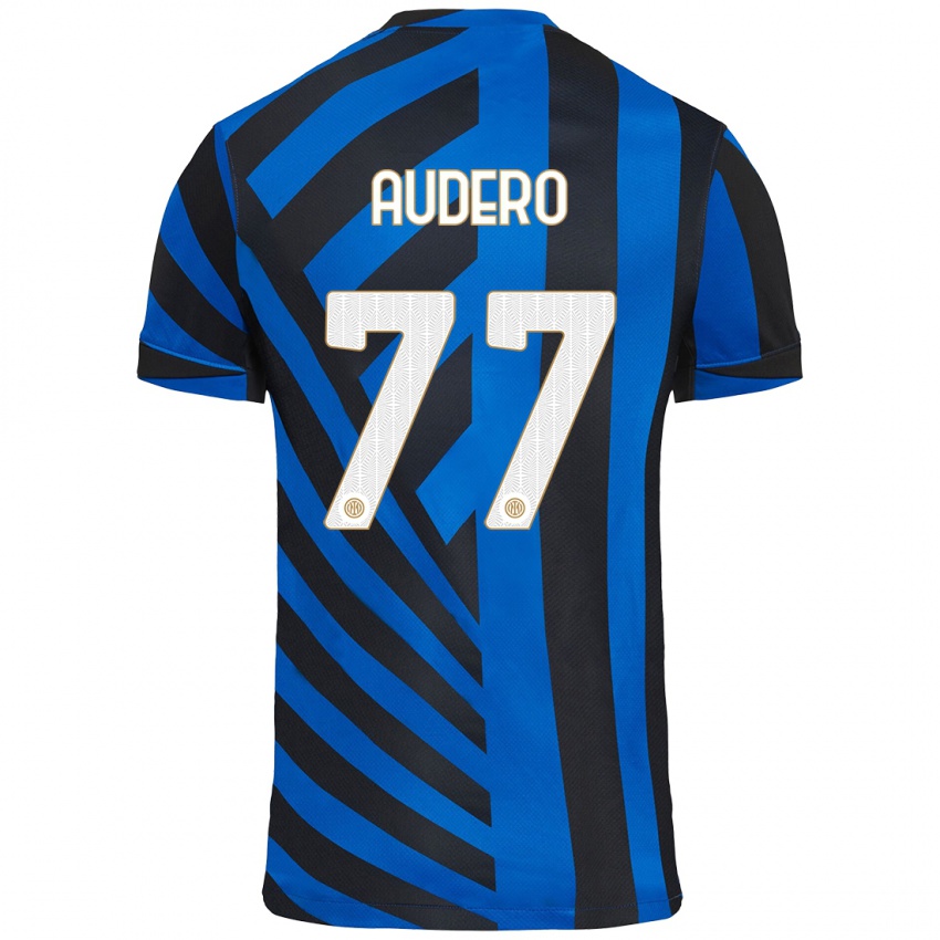 Heren Emil Audero #77 Blauw Zwart Thuisshirt Thuistenue 2024/25 T-Shirt