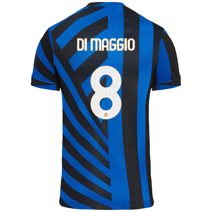 Heren Luca Di Maggio #8 Blauw Zwart Thuisshirt Thuistenue 2024/25 T-Shirt