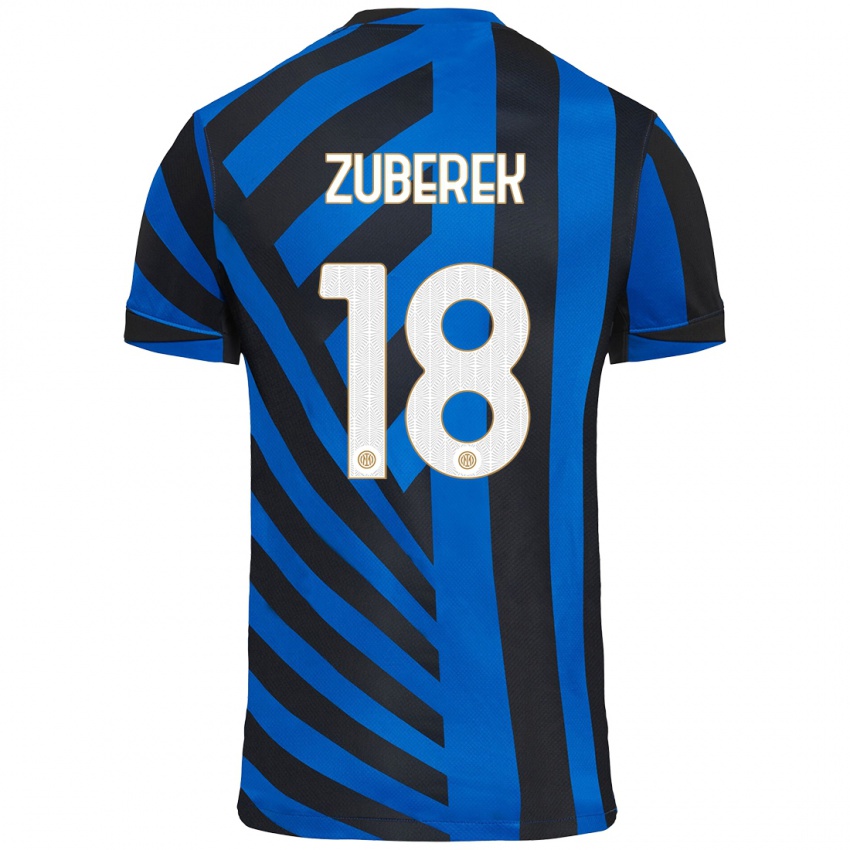 Heren Jan Zuberek #18 Blauw Zwart Thuisshirt Thuistenue 2024/25 T-Shirt