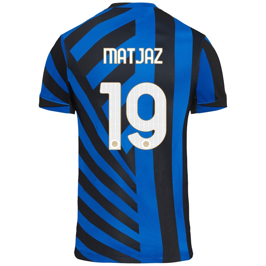 Heren Samo Matjaz #19 Blauw Zwart Thuisshirt Thuistenue 2024/25 T-Shirt