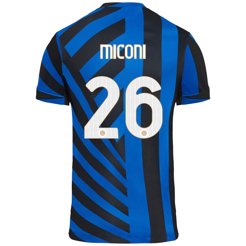 Heren Riccardo Miconi #26 Blauw Zwart Thuisshirt Thuistenue 2024/25 T-Shirt