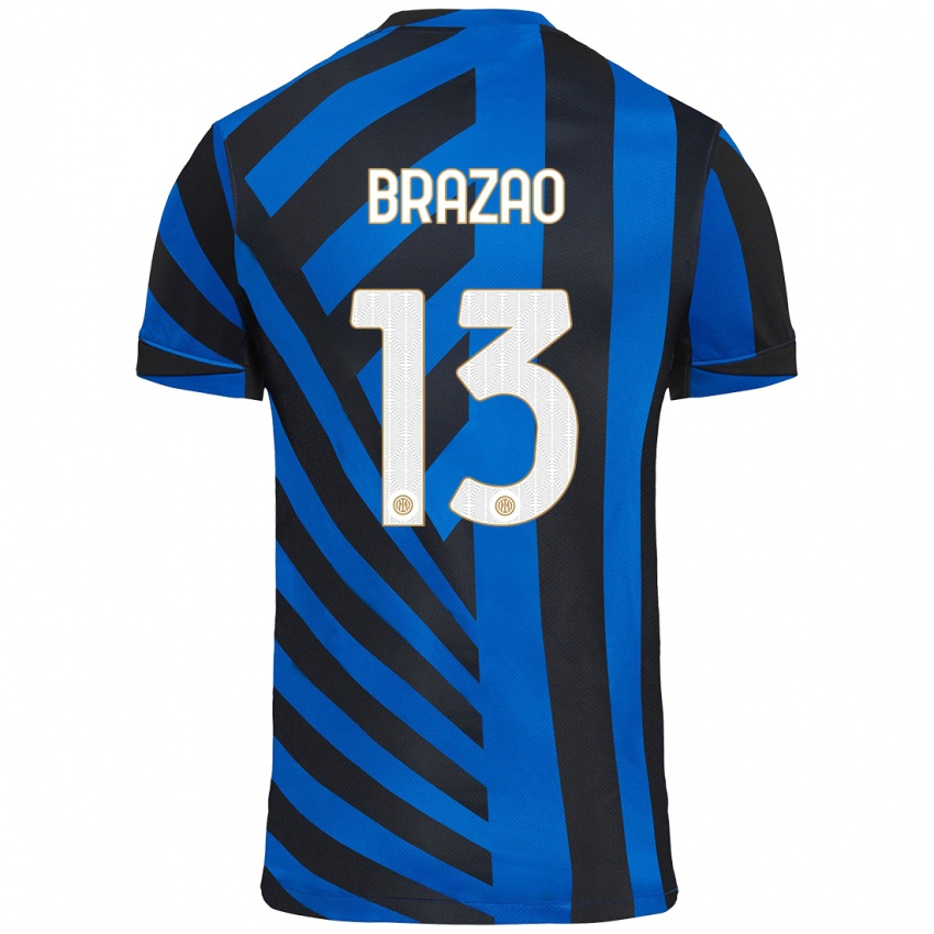 Heren Gabriel Brazao #13 Blauw Zwart Thuisshirt Thuistenue 2024/25 T-Shirt