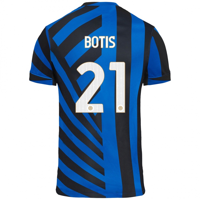 Heren Nikolaos Botis #21 Blauw Zwart Thuisshirt Thuistenue 2024/25 T-Shirt