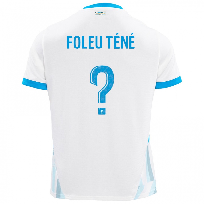 Heren Krys Foleu Téné #0 Wit Hemelsblauw Thuisshirt Thuistenue 2024/25 T-Shirt