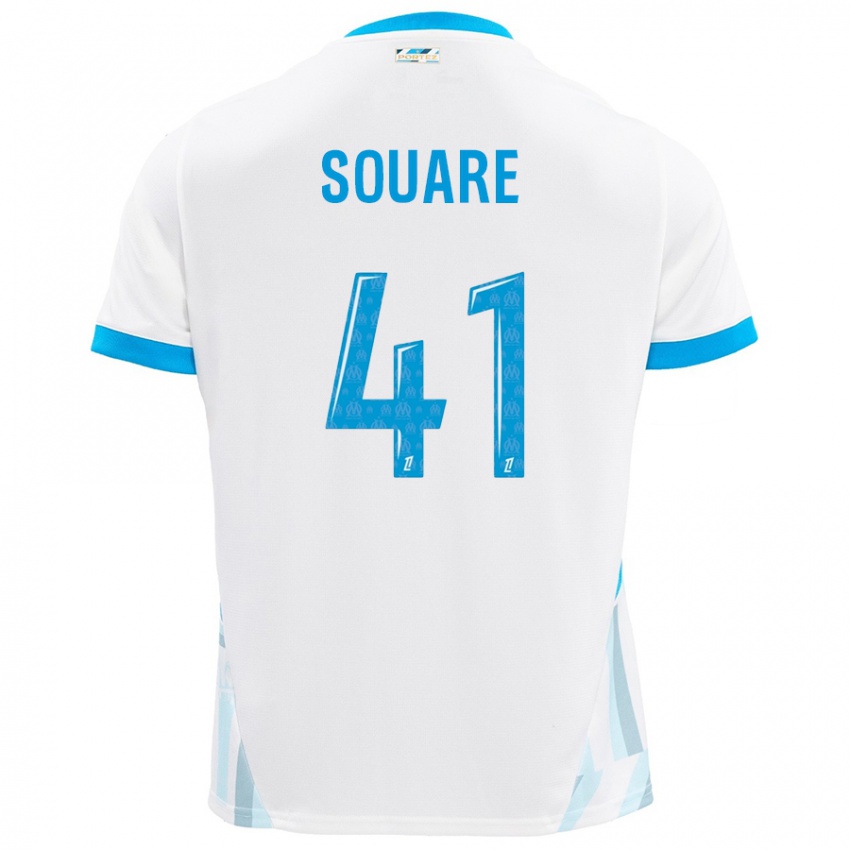 Heren Cheick Souare #41 Wit Hemelsblauw Thuisshirt Thuistenue 2024/25 T-Shirt