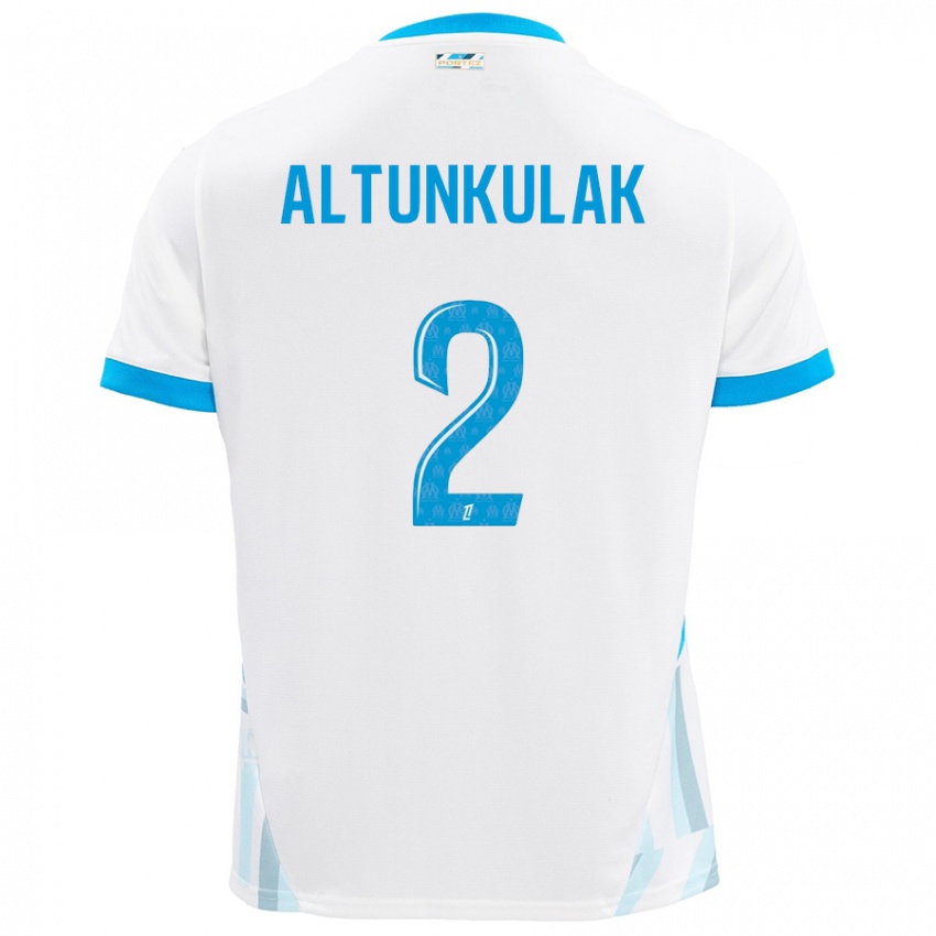 Heren Selen Altunkulak #2 Wit Hemelsblauw Thuisshirt Thuistenue 2024/25 T-Shirt