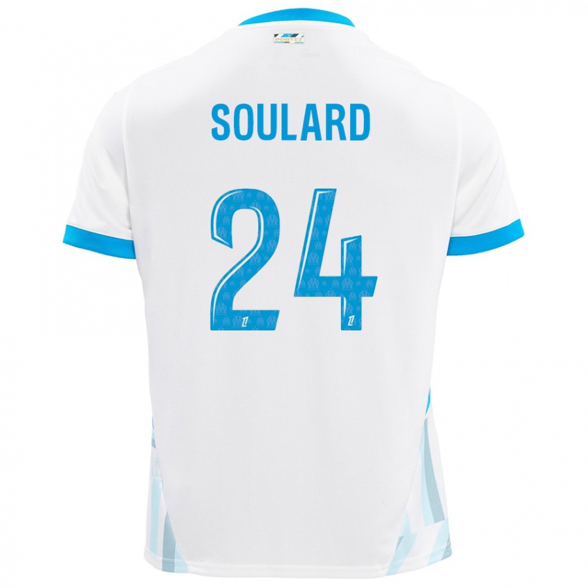 Heren Amandine Soulard #24 Wit Hemelsblauw Thuisshirt Thuistenue 2024/25 T-Shirt