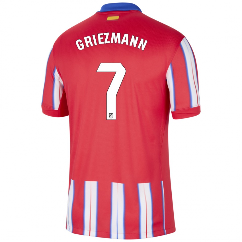 Heren Antoine Griezmann #7 Rood Wit Blauw Thuisshirt Thuistenue 2024/25 T-Shirt