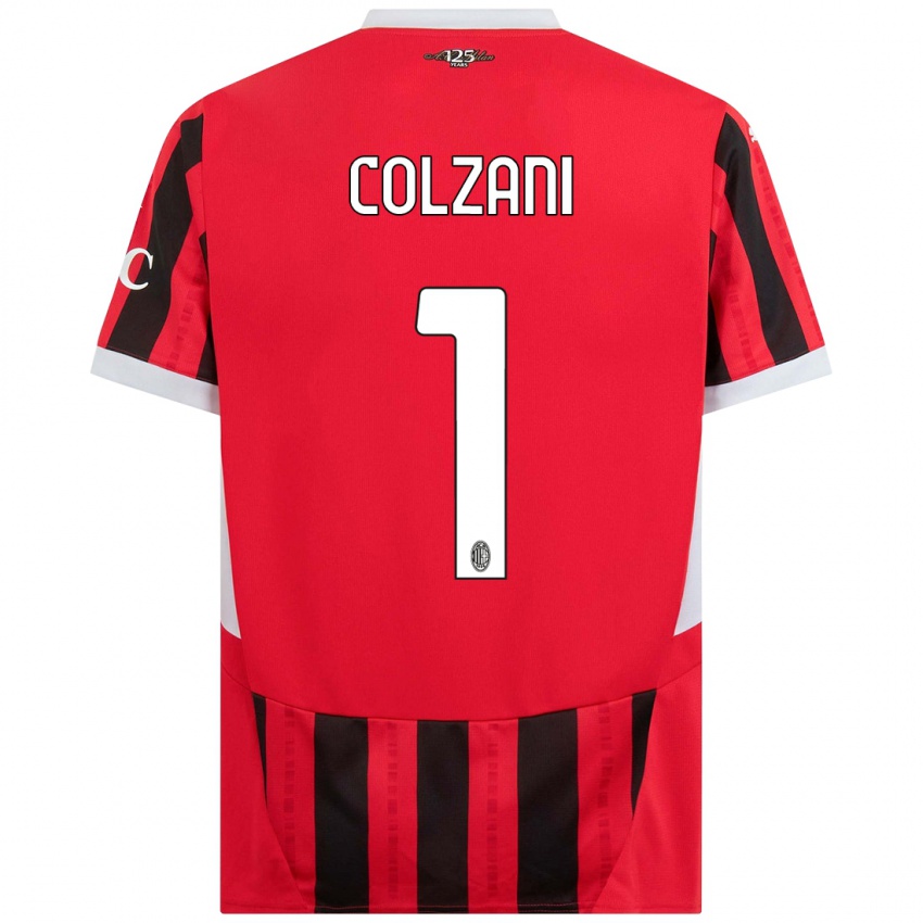 Heren Edoardo Colzani #1 Rood Zwart Thuisshirt Thuistenue 2024/25 T-Shirt