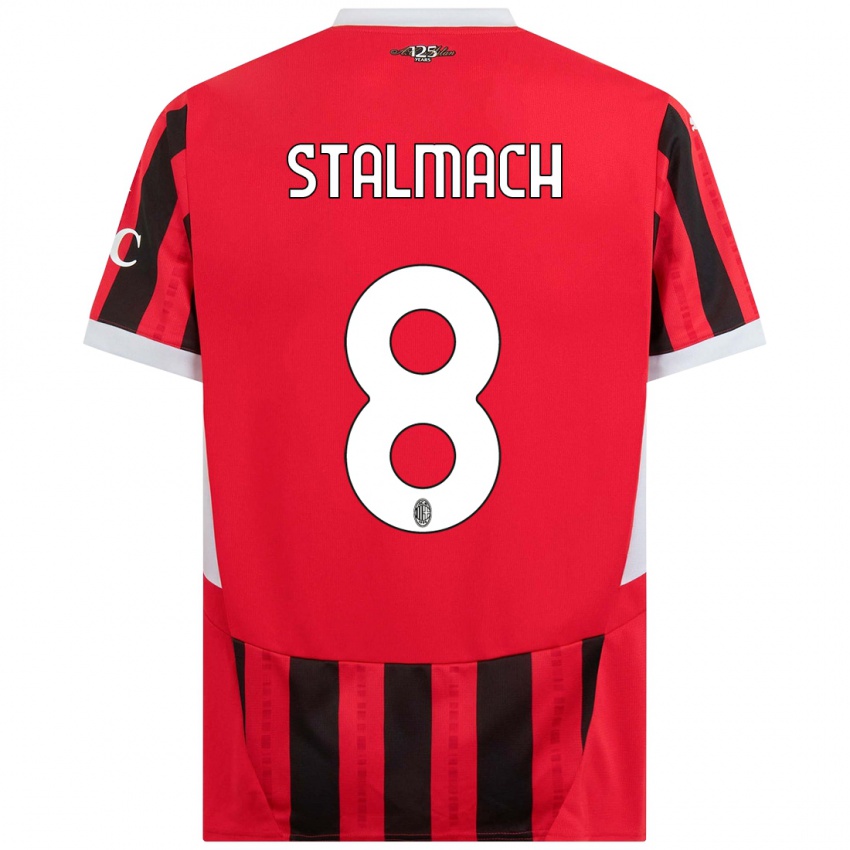 Heren Dariusz Stalmach #8 Rood Zwart Thuisshirt Thuistenue 2024/25 T-Shirt