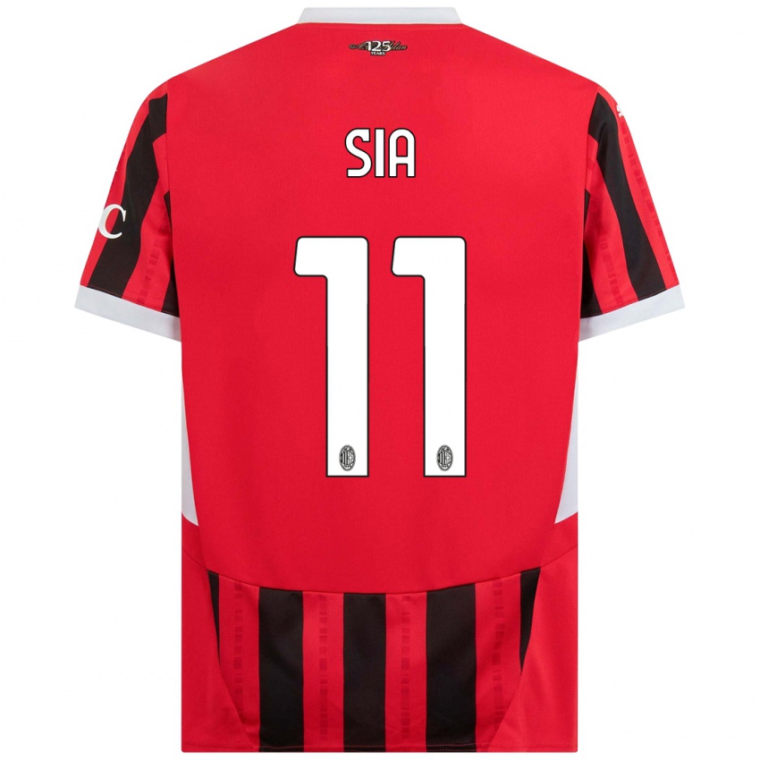 Heren Diego Sia #11 Rood Zwart Thuisshirt Thuistenue 2024/25 T-Shirt